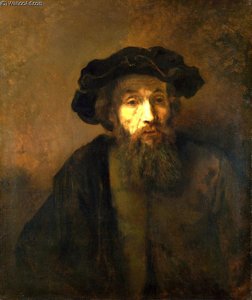 Een Bearded Man In A Cap — Rembrandt Van Rijn