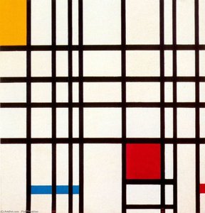 Komposition Med Rød, Blå Og Gul — Piet Mondrian