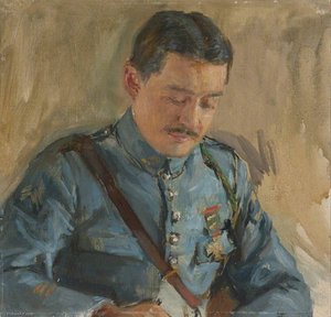 Captain A. Portier, Secretary To The French Delegation (preparatory Study For 'the Supreme War Council In Session At Versailles On 3rd July 1918' And 'armistice Meeting 3rd And 4th November 1918') — Herbert Arnould Olivier