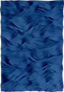 Textured Blue Abstract Wall Hanging – Modern Fabric Art